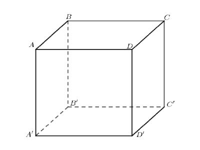 Hình lập phương ABCD.A'B'C'D' trong câu 1
