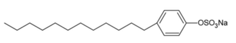Công thức cấu tạo sodium alkylbenzenesulfonate