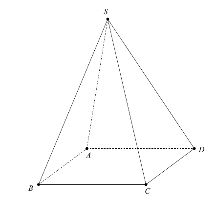 Hình chóp S.ABCD có đáy ABCD là hình bình hành ở Câu 3
